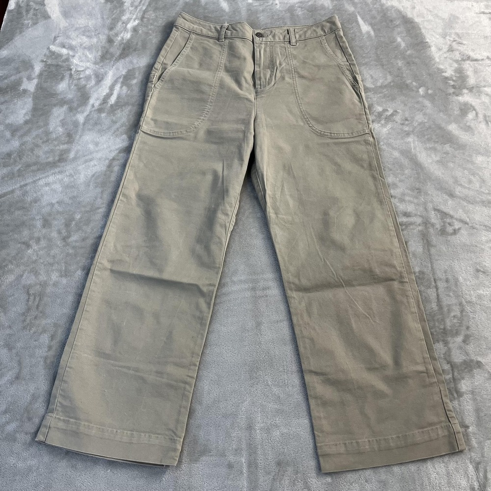 Patagonia‎ Pants Womens 6 Beige Organic Cotton Straight Leg Twill Chino Gorpcore